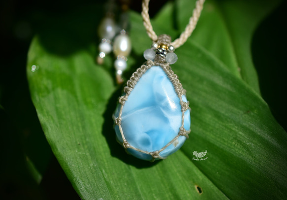 Dazzling Shadows 高品質 Larimar 項鍊 711 第3張的照片