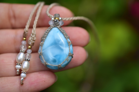 Dazzling Shadows 高品質 Larimar 項鍊 711 第6張的照片