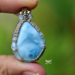 Dazzling Shadows 高品質 Larimar 項鍊 711 第4張的照片