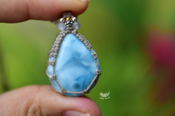 Dazzling Shadows 高品質 Larimar 項鍊 711 第4張的照片