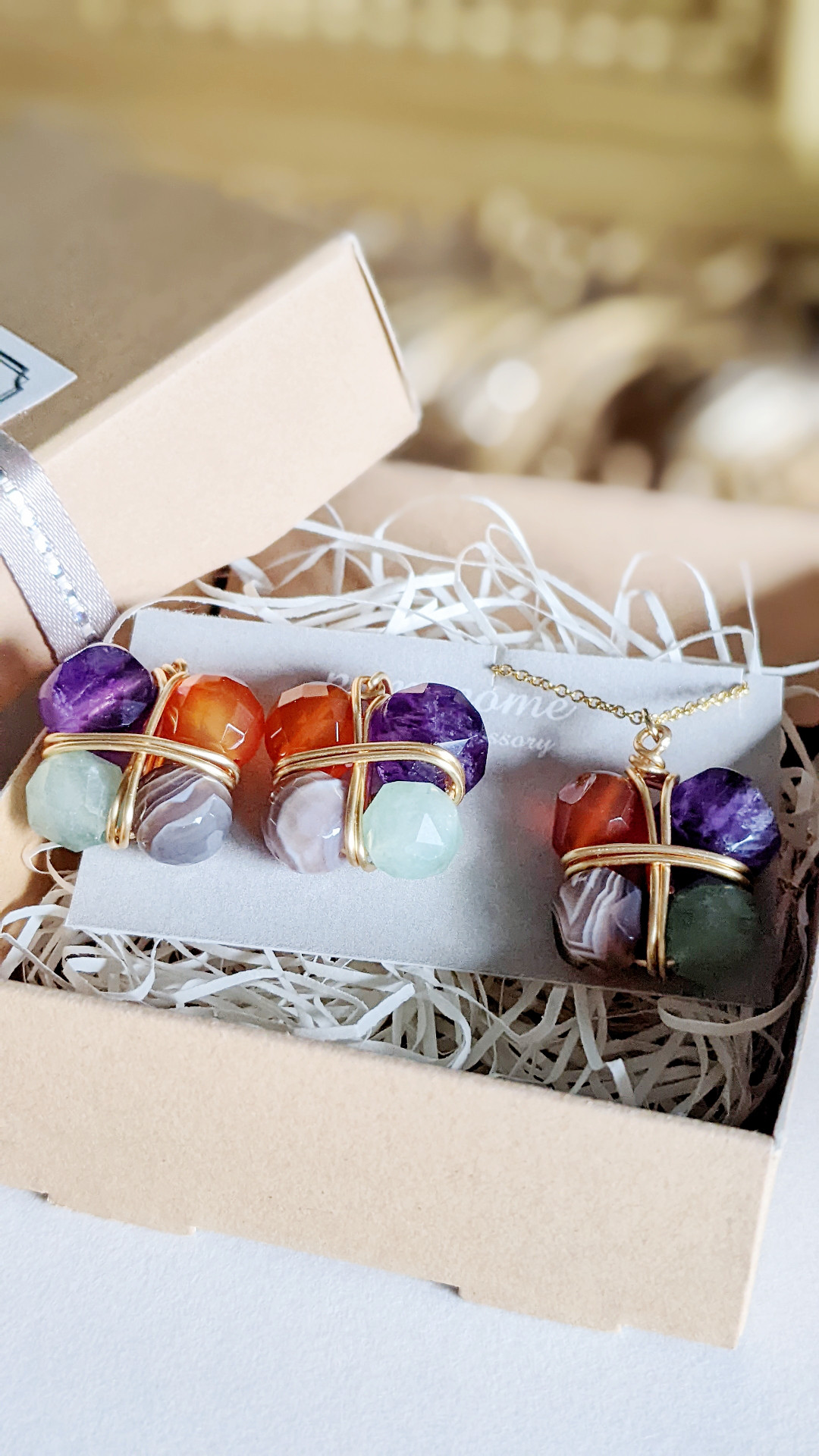 秋冬◆colorful天然石アメジストカーネリアンネックレス サージカルステンレス 14kf SV925 金アレ