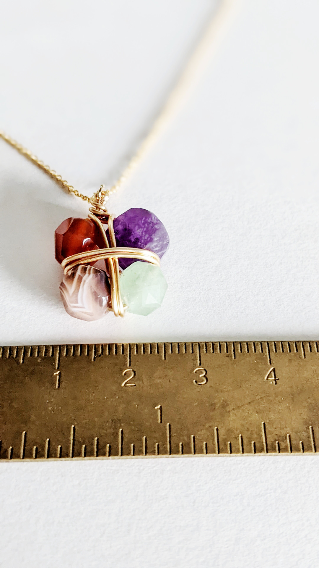 秋冬◆colorful天然石アメジストカーネリアンネックレス サージカルステンレス 14kf SV925 金アレ