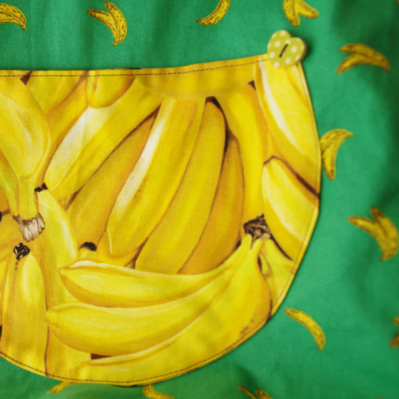 アメリカンコットン*バナナがいっぱい縦長トートバッグ* 12枚目の画像
