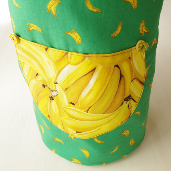 アメリカンコットン*バナナがいっぱい縦長トートバッグ* 11枚目の画像