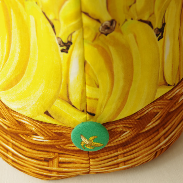 アメリカンコットン*バナナがいっぱい縦長トートバッグ* 6枚目の画像
