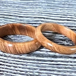 オリーブの木の指輪（3.3mm・5.0mm）秋の新作・重ね付け 3枚目の画像