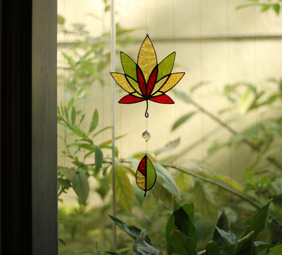 ⭐Creema限定⭐紅葉（KOUYOU）オーナメント〜ステンドグラス ～ 2枚目の画像