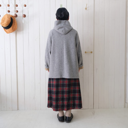 reversible wool long coat   * moku gray & chick beige * 第4張的照片