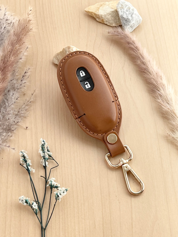 選べる革とステッチと金具】 スマートキーケース スズキ ソリオ等