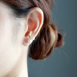 14kgf-W pearl small ear cuff 第9張的照片