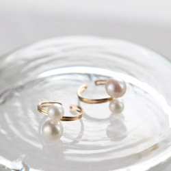 14kgf-W pearl small ear cuff 第6張的照片