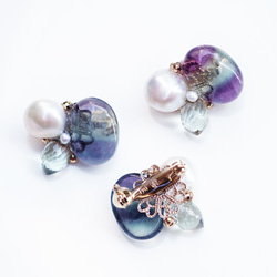 螢石、綠紫水晶與珍珠胸針 ~Ophelia 第7張的照片