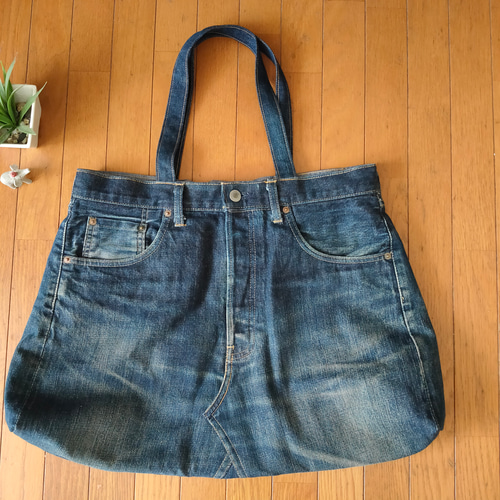 お値下げ】デニム リメイク トートバッグ ㉛ LEVI'S リーバイス お値下げ】デニム リメイク トートバッグ ㉛ LEVI'S リーバイス