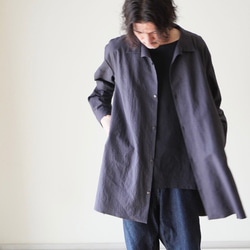 unisex シャツジャケットオープンカラー　ワッシャー加工cotton100% 6枚目の画像