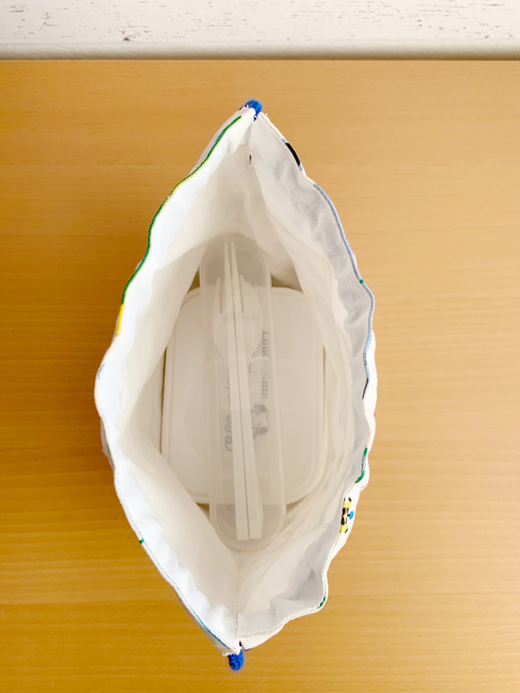 お弁当袋　新幹線　白 4枚目の画像