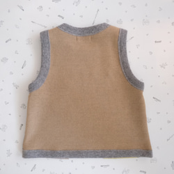 reversible wool knit patchwork vest 第10張的照片