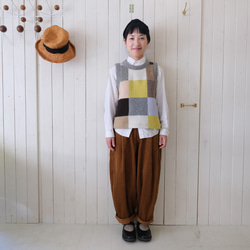 reversible wool knit patchwork vest 第5張的照片