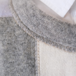 reversible wool knit patchwork vest 第12張的照片