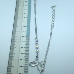 本真珠　淡水ベビーパールとクリスタル型ガラス製品使用　　ブレスレット 6枚目の画像