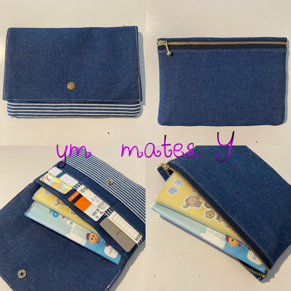 【新品】familiar　デニム生地　母子手帳ケース 新品 未使用 familiar ファミリア デニム 母子手帳ケース マルチケース