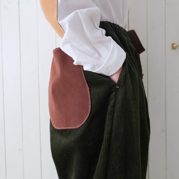 　corduroy potiron pants * khaki * 第10張的照片