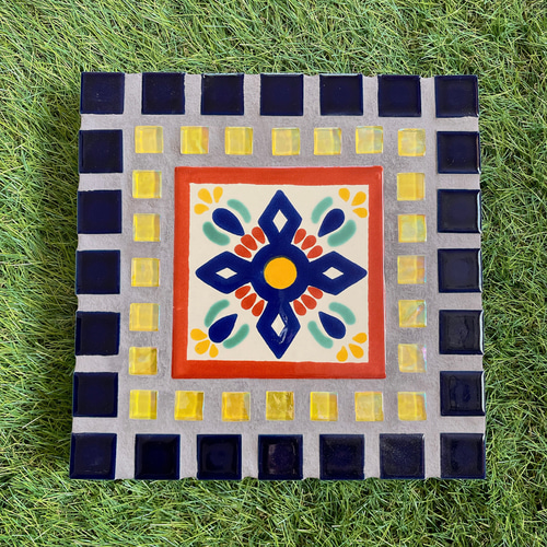 ドレープカーテン　メキシコタイル柄 ドレープカーテン メキシコタイル柄