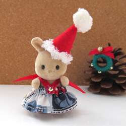 ＊ハンドメイド＊シルバニア＊うさぎ＊赤ちゃん＊クリスマス＊帽子＊ 1枚目の画像