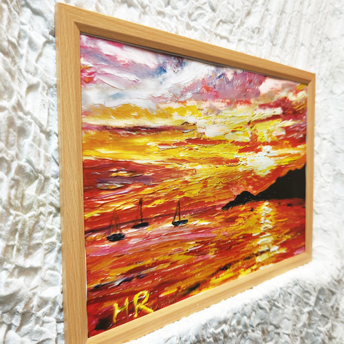 アートプリント【朝焼けと日没】 絵画 HR 通販 14753390