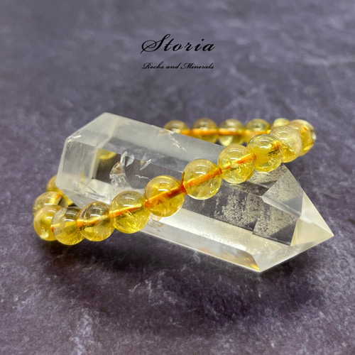 8mm シトリン（黄水晶）ブレスレット ブラジル産 ブレスレット