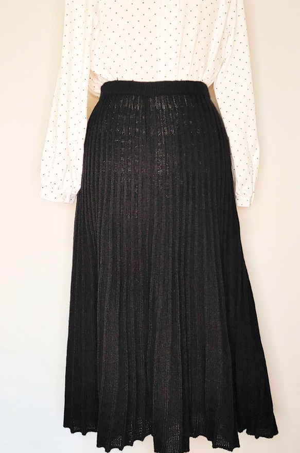【受注製作】お色を選んで　リブフレアースカート　ブルガリアスカート　フレア－スカート　マーメイドスカート　 3枚目の画像