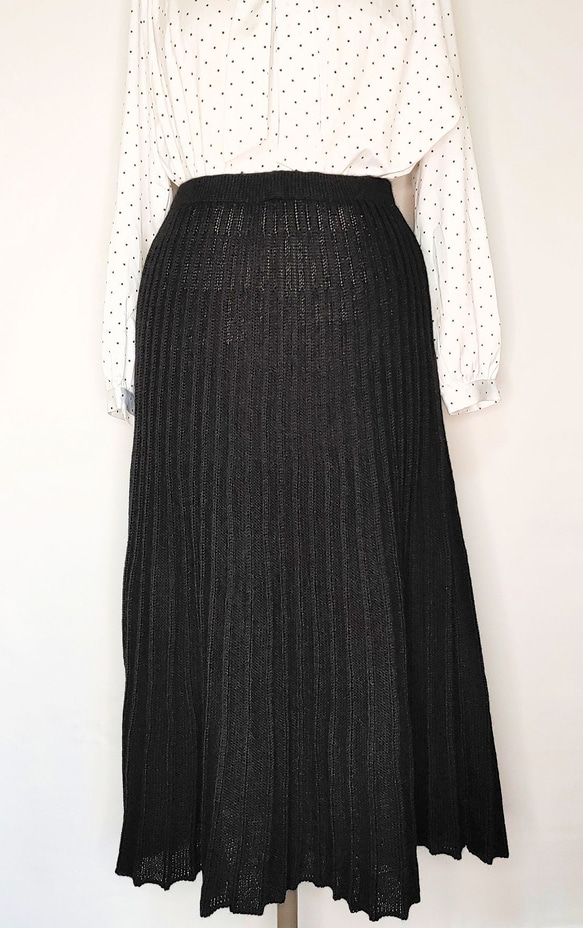 【受注製作】お色を選んで　リブフレアースカート　ブルガリアスカート　フレア－スカート　マーメイドスカート　 2枚目の画像