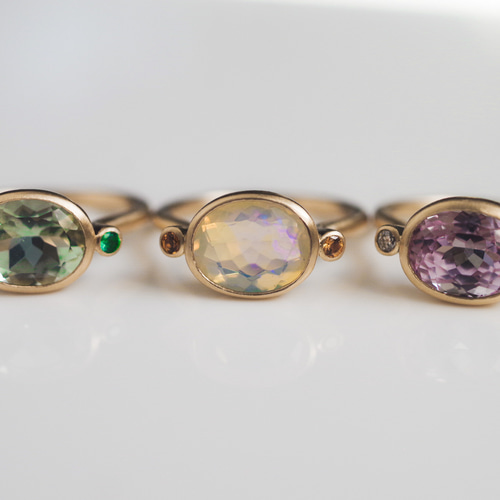 アンティーク　リング　サファイア　ダイヤ　オパール アンティークジュエリー アンティークリング スターサファイア