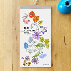 2023カレンダー《季節の植物》壁掛けタイプ　A4スリム 1枚目の画像