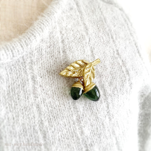 Paul Sargent 24Kプレート　どんぐりのブローチ Brooch Pin Sargent 24kp Paul Sargent Jewelry Paul Sargent 24K
