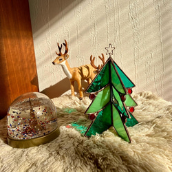 ステンドグラスのクリスマスツリー【受注制作】 クリスマス