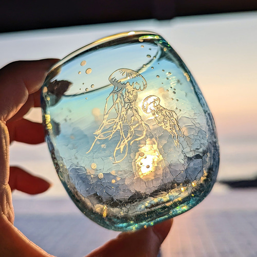 淡色ゆらゆら海月（たるグラス） グラス ART空（アートクー） 通販