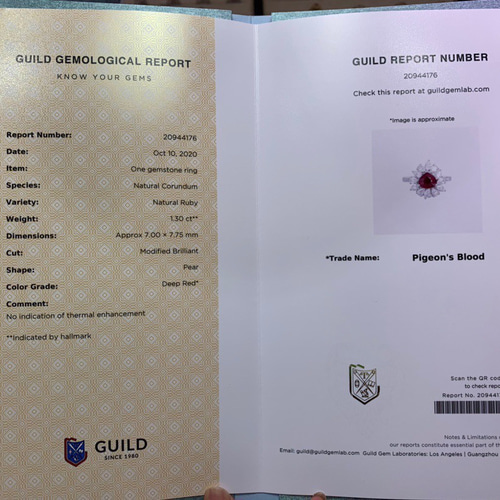 豪華」K18WG 天然ピジョンブラットルビー 天然ダイヤモンド