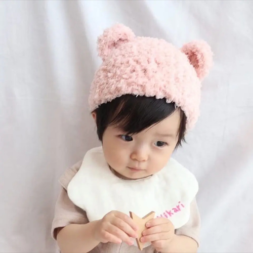 be teddybear cap ふわふわ くまさん帽子 帽子(ベビー・キッズ