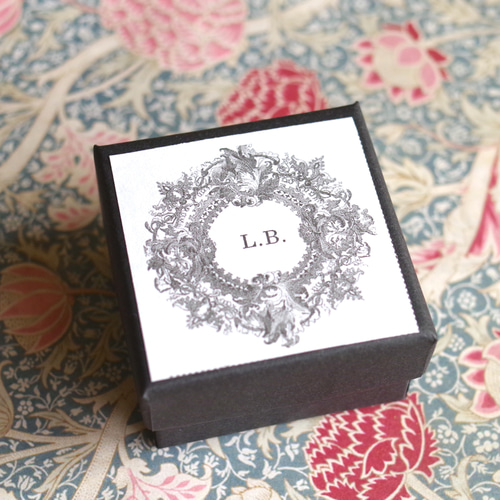 ゴールドとブルーのシャネルヴィンテージボタンのリング（K16GP） 指輪