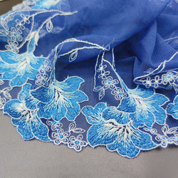 品番YZ147 刺繍 ローズ 花  モチーフ 生地 1m生地 スカートドレス 2枚目の画像