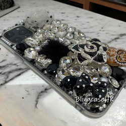 送料無料 ブリング ラインストーン ダイヤモンド iPhone 全機種対応 Samsung ケース クリア スマホケース 4枚目の画像