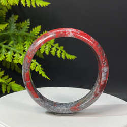 Natural Cinnabar Raw Ore Bangle 62MM 3枚目の画像