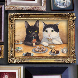 うちの子の肖像画＊手描きイラストオーダー＊ペット似顔絵＊お茶会＊猫