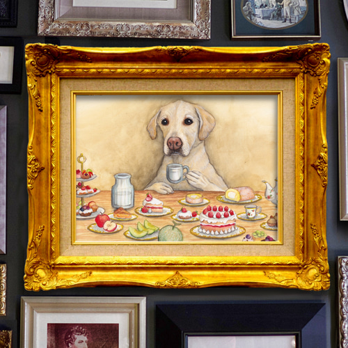 画集2 - ペット似顔絵アートオーダーメイド、サプライズギフト、インテリア装飾 ☆オーダーメイド☆ペット似顔絵 アートポスター ペイント画風 うちの