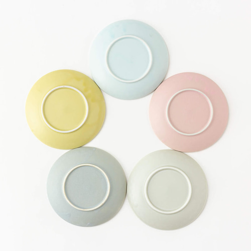 マットカラー市松プレートセット M5枚 皿/プレート/パステル/取り皿