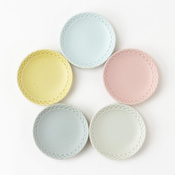 マットカラー市松プレートセット M5枚 皿/プレート/パステル/取り皿