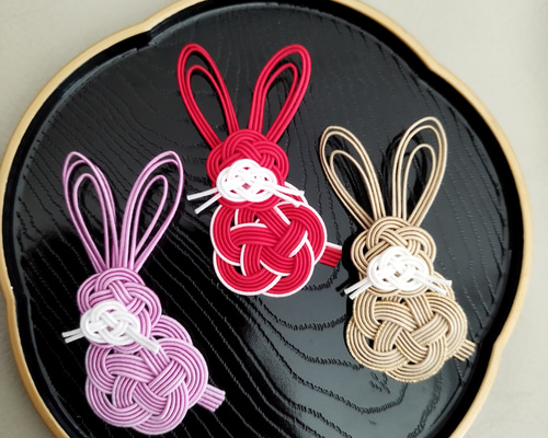 水引 パーツ 素材 うさぎさん達 その他インテリア雑貨 梅乃-Mizuhikiya