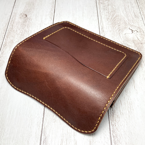 特別セール】本革 二つ折り財布/レザー ギャルソンウォレット 二