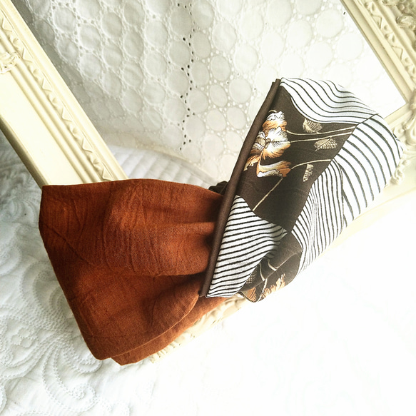 【限量2】Nekonokaori｜歐式複古頭巾｜棕色 第4張的照片