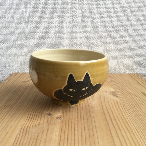 ねこの抹茶茶碗（黄瀬戸） 8枚目の画像